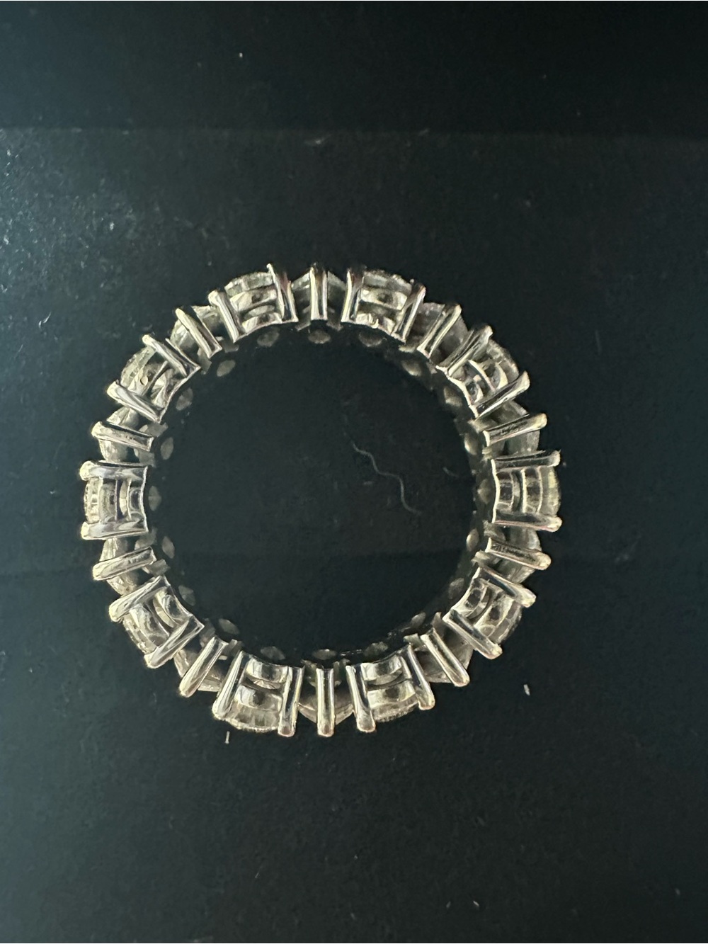 F/VS 5.10Ct Pear Shape Diamond Eternity Ring 14k Gold Lab Grown Stackable Band - Picture 2 of 5